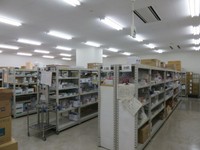 院内の物品置き場の様子